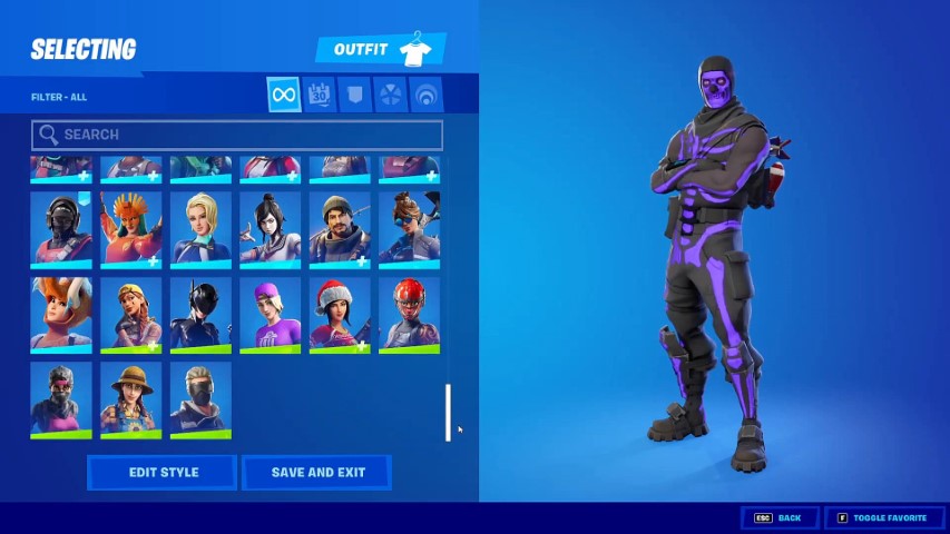 Fortnite Accounts 1115 vBucks PURPLE SKULL TROOPER + BLACK KNIGHT ...